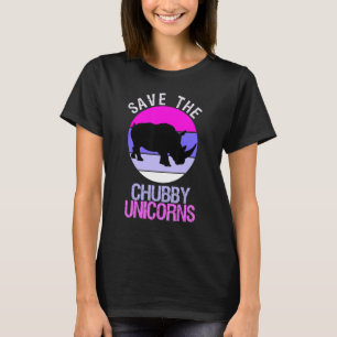Camiseta Salve O Estilo Retroativo Chubby Unicorns Rhino 1