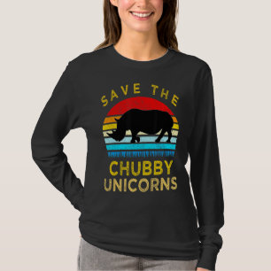 Camiseta Salve O Estilo Retroativo Chubby Unicorns Rhino 2