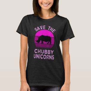 Camiseta Salve O Estilo Retroativo Chubby Unicorns Rhino 2