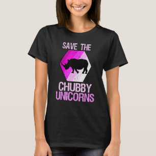 Camiseta Salve O Estilo Retroativo Do Chubby Unicorns Rhino