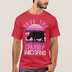 Camiseta Salve O Estilo Retroativo Do Chubby Unicorns Rhino