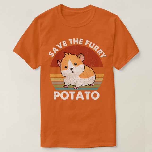 Camiseta Salve O Furry Potato Funny Guiné Pig138 (Frente do Design)