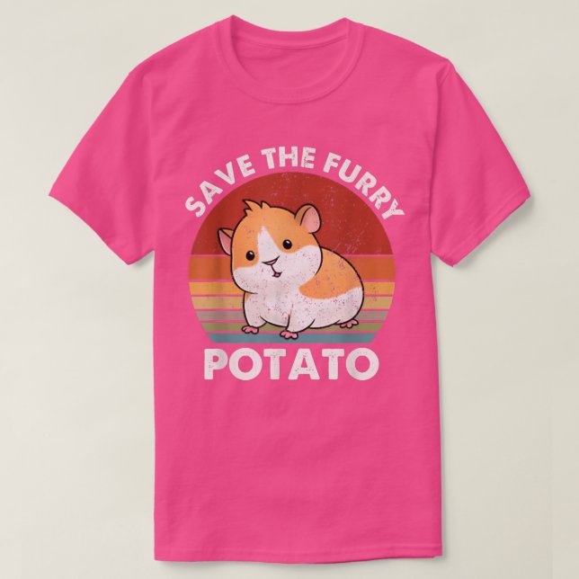 Camiseta Salve O Furry Potato Funny Guiné Pig 5248 (Frente do Design)
