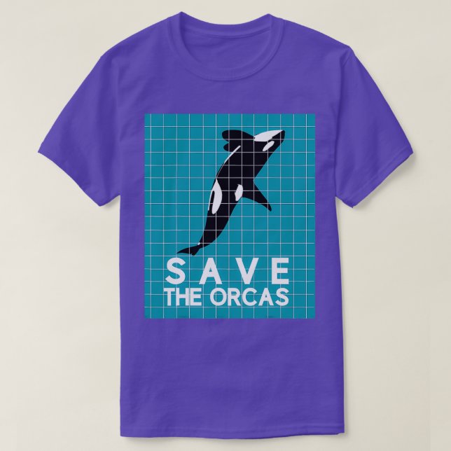 Camiseta Salve O Mar De Baleia Do Assassino Das Orcas Panda (Frente do Design)