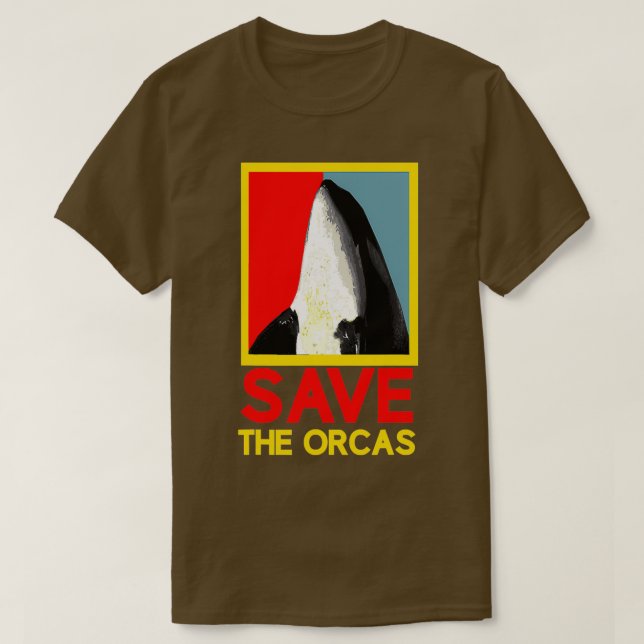 Camiseta Salve O Mar De Baleia Do Assassino Orcas Panda 2 (Frente do Design)
