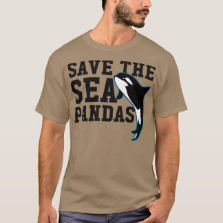 Camiseta Salve O Mar Pandas Engraçada Baleia Assassina De O