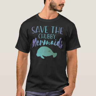 Camiseta Salve O Mermaid Cute Manatee Premium Chubby 