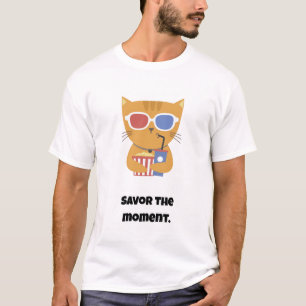 Camiseta Salve o momento/Gato Engraçado