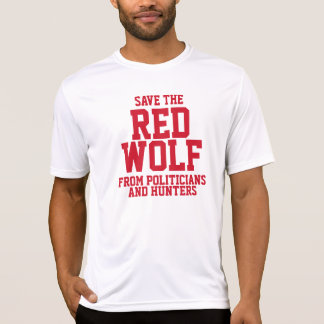 Camiseta Salve o nosso Lobo Vermelho ameaçado