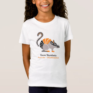 Camiseta Salve o NUMBAT - Imagem animal ameaçada-