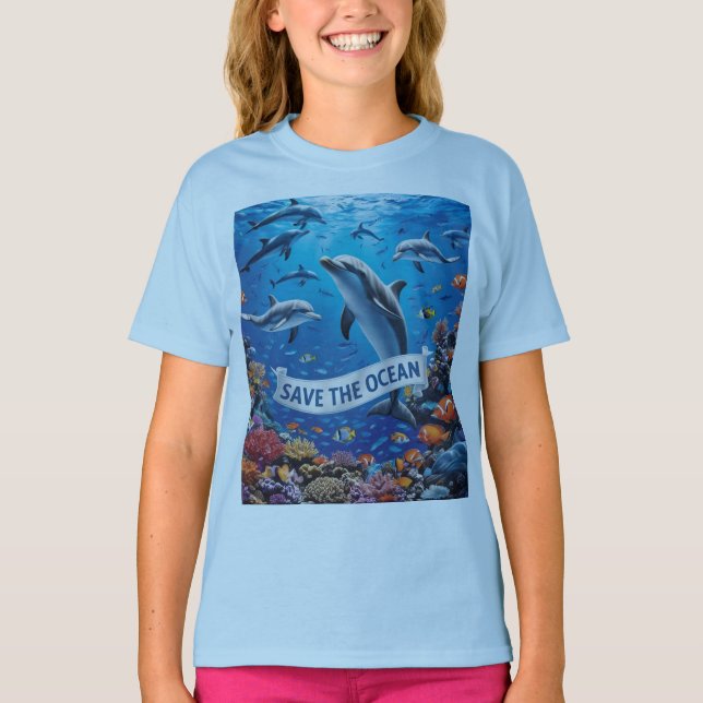 Camiseta Salve o oceano para o futuro (Frente)