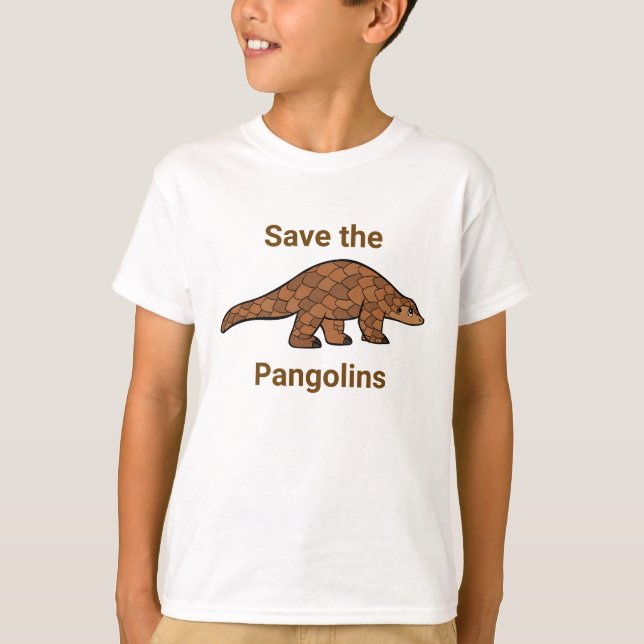 Camiseta Salve o Pangolin das Espécies Ameaçadas (Frente)