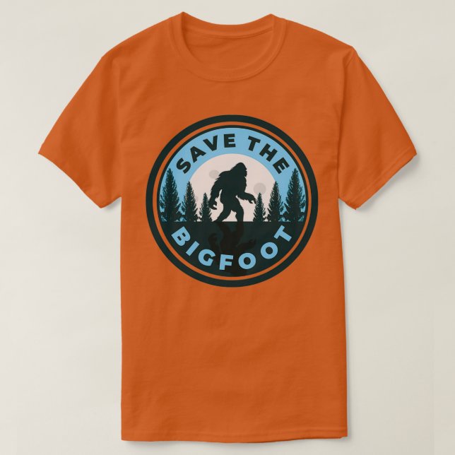 Camiseta Salve o Pé Grande Protegendo Sasquatch Yeti Chupac (Frente do Design)