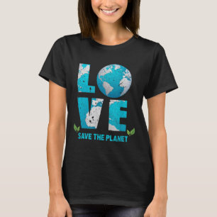 Camiseta Salve O Planeta Amor Erde Salve O Ambiente Mundial