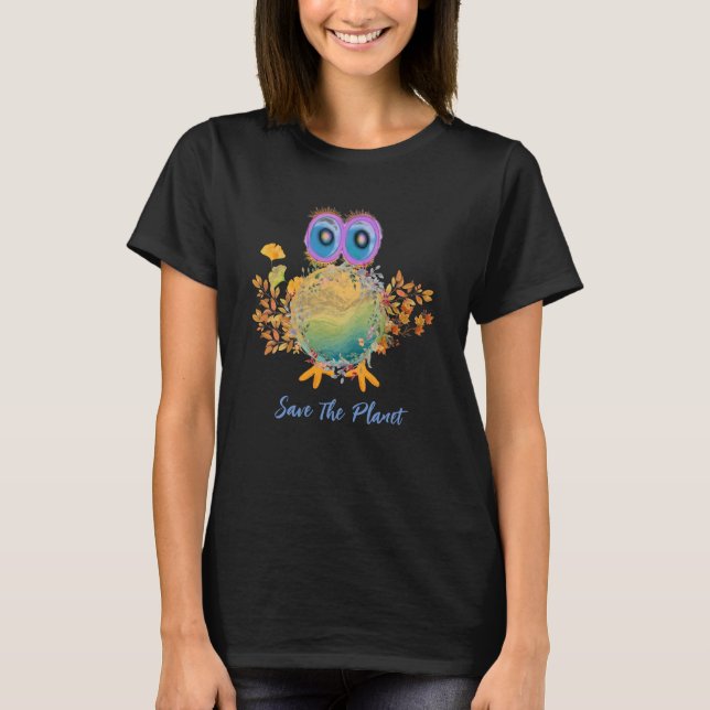 Camiseta Salve o planeta, camiseta-mãe-Terra (Frente)