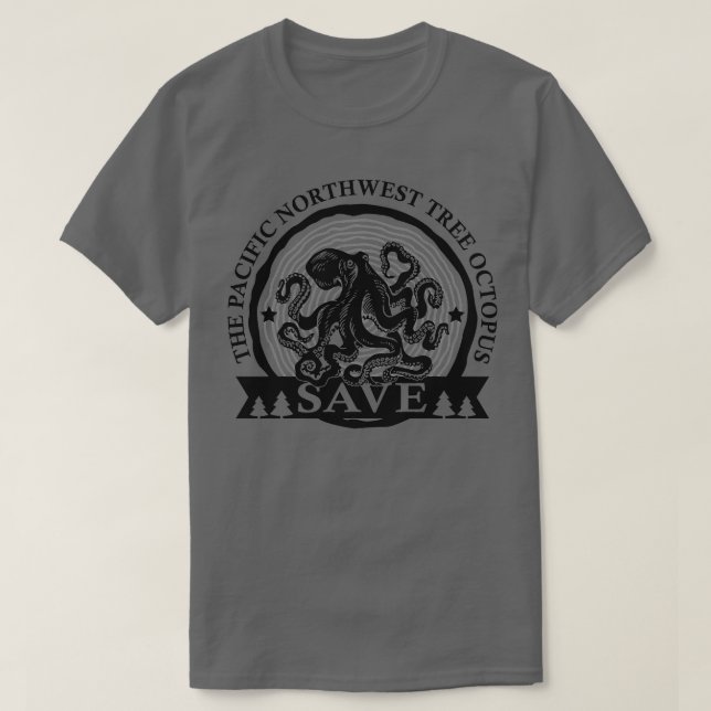 Camiseta Salve o polvo da Árvore Noroeste do Pacífico (Frente do Design)
