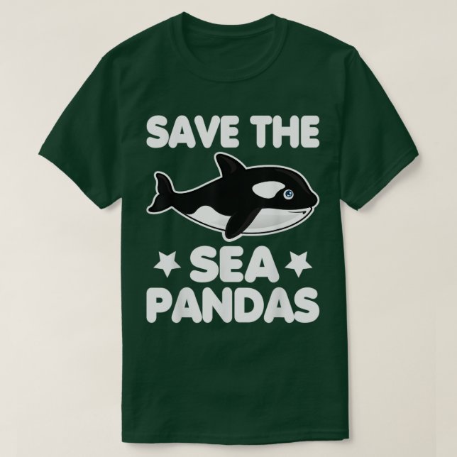 Camiseta Salve O Presente De Sobremesas De Baleia Orca (Frente do Design)