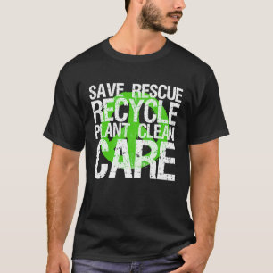 Camiseta Salve o Reciclar de Emergência com o Terreno de Pr