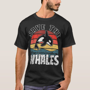 Camiseta Salve o Retro Wintage Orca e a Baleia Assassina