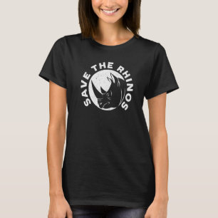 Camiseta Salve o Rinoceronte Rinoceronte Animais Herbívoros