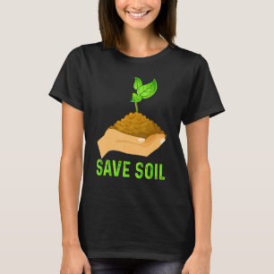 Camiseta Salve o solo Dia da Terra e Árvores de Plantas Sal