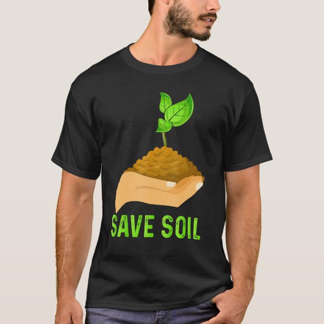 Camiseta Salve o solo Dia da Terra e Árvores de Plantas Sal (Frente)