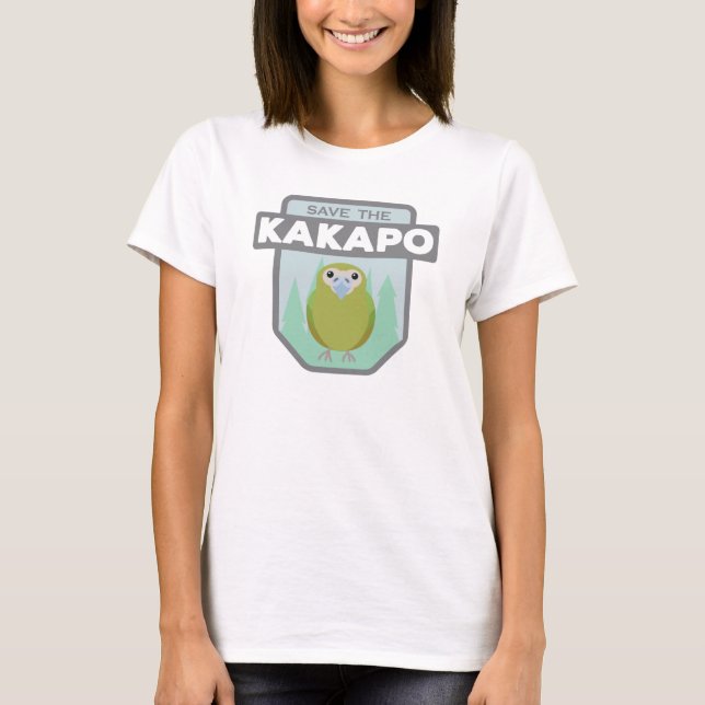 Camiseta Salve o Tanque das Mulheres Kakapo (Frente)