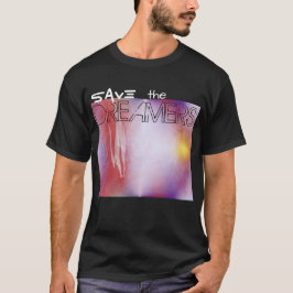 Camiseta Salve o Teto Preto de Arte Digital Abstrato dos So