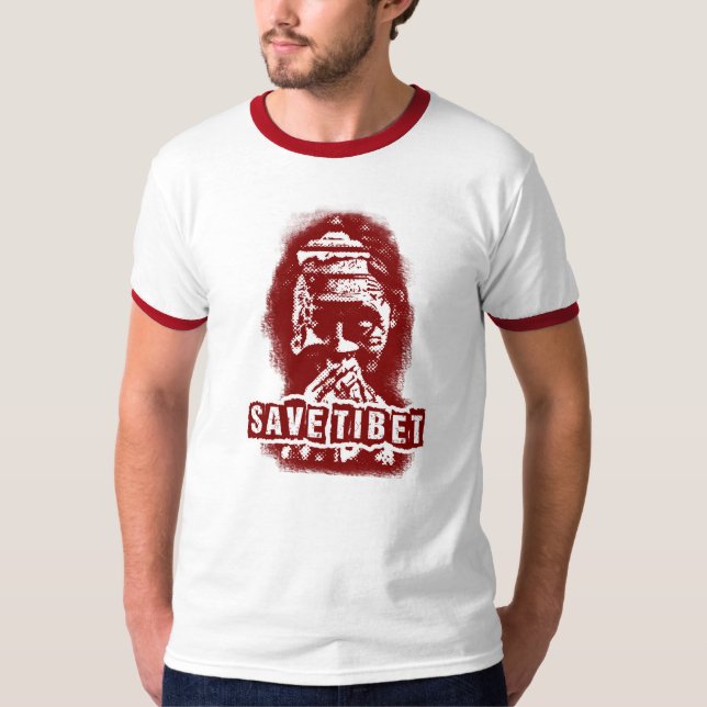 CAMISETA SALVE O TIBET~! BILHETE LIVRE! (Frente)