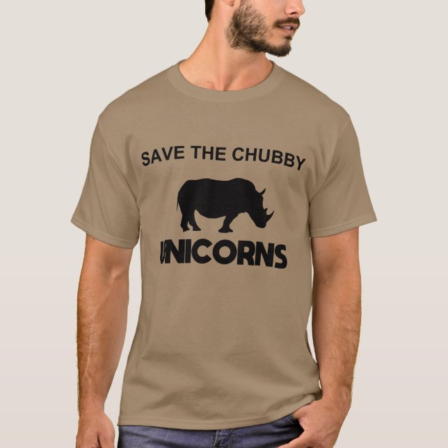 Camiseta salve o unicórnio chubby (Frente)