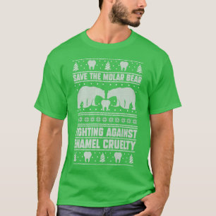 Camiseta Salve O Urso Molar Lutando Contra Enamel Cruelt
