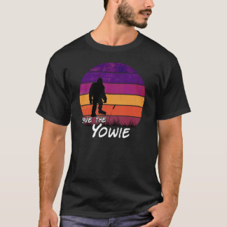 Camiseta 'Salve o Yowie' angustiado, divertido design T-