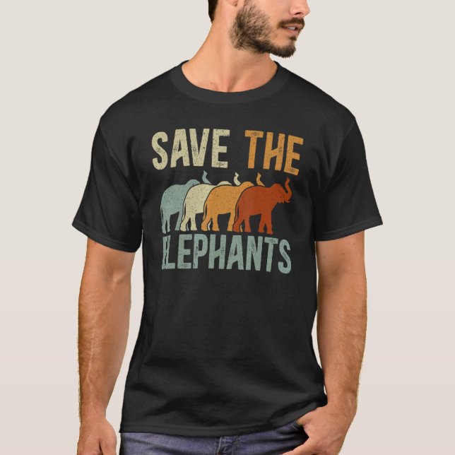 Camiseta Salve O Zootecnista Do Zoológico De Toque De Elefa (Frente)
