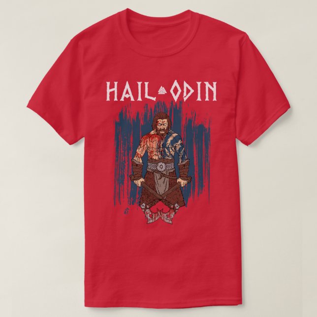 Camiseta Salve Odin Viking Valhalla 5 (Frente do Design)