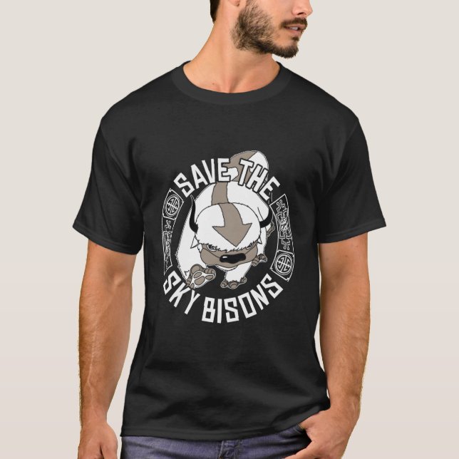 Camiseta Salve Os Bisons Do Céu Com Bison Head (Frente)