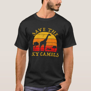 Camiseta Salve Os Camelos Do Céu Giraffe Sunset