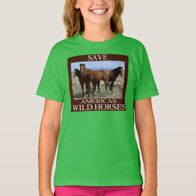 Camiseta Salve os Cavalos Selvagens (Frente)