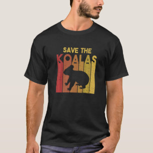 Camiseta Salve os Coalas Retro Coala Urso Coala Austrália R