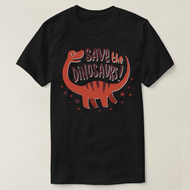 Camiseta Salve os dinossauros (Frente do Design)