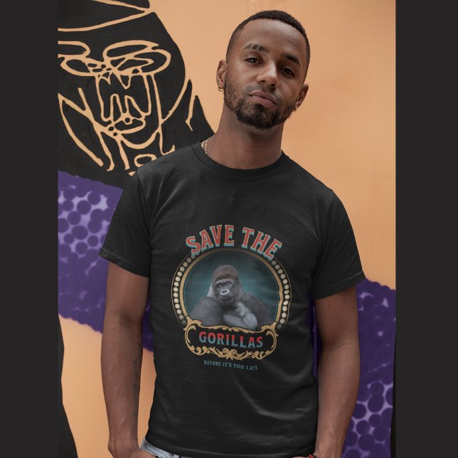 Camiseta Salve Os Gorilas | Espécies Ameaçadas (Criador carregado)