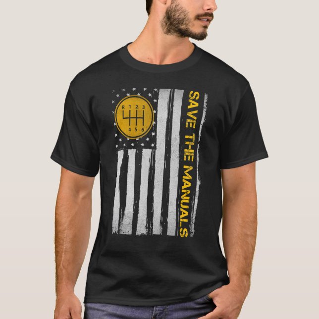 Camiseta Salve Os Manuais 6 Velocidade De Transmissão Manua (Frente)