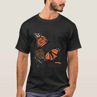 Camiseta Salve Os Monarcas Plantam Uma Borboleta Milkweed F