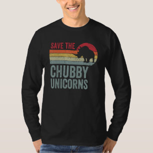 Camiseta salve os monstros chubby rhino animal rights vinta