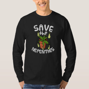 Camiseta Salve os Nepenthes para de Plantas Jarro Gráfico