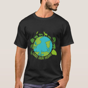 Camiseta Salve os nossos animais domésticos, conservação da