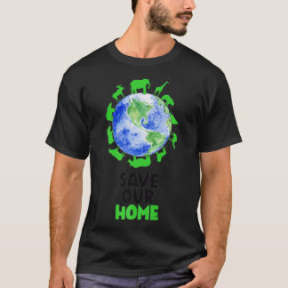 Camiseta Salve os nossos animais domésticos, conservação da