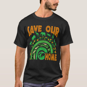Camiseta Salve os nossos animais domésticos, conservação da