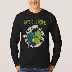 Camiseta Salve os nossos animais domésticos, conservação da