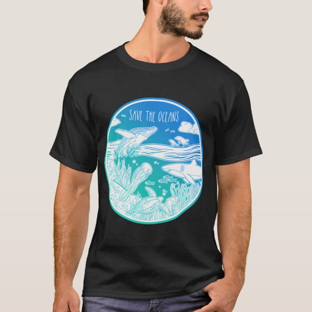 Camiseta Salve os Oceanos! (Frente)