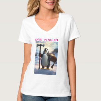 Camiseta "Salve os pinguins: T-Shirt Ecológico"